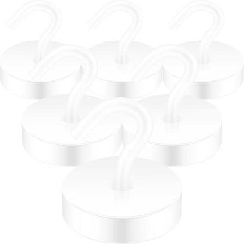 Magnetic Hooks Large Opening (White / 80lb Magnetic Hooks)