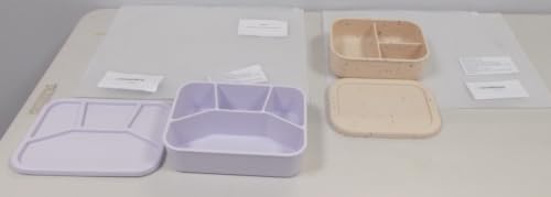 Silicone Bento Lunch Box for Kids (Green Blue)