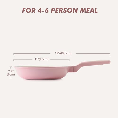 Nonstick Ceramic Frying Pan 11 (11 Inch / Sakura Pink)