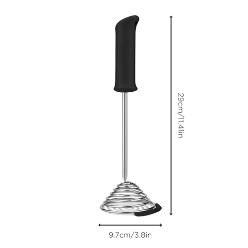 Smood Ergonomic Spring Coil Potato Masher (Smood / Black)