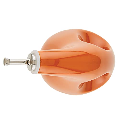 48466 Ceramic EVOO Oil and Vinegar Dispensing Bottle with Spout (Pumpkin Orange / 24 Ounces)