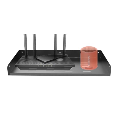 Metal Floating Wall Mounted Shelf Bracket 16.6" W for TV Box (16.6 inches Width)