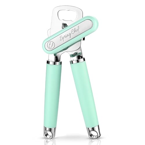 Stainless Steel Manual Can Opener with Soft Grip Handles