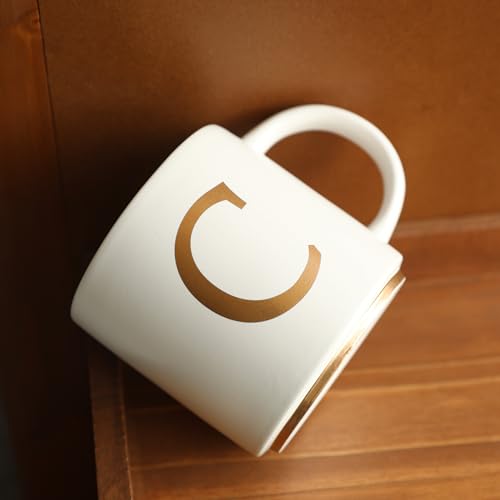 Monogram Ceramic Mugs (gold-C)