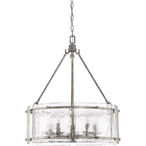 Fortress Pendant Lighting (Mottled Silver)
