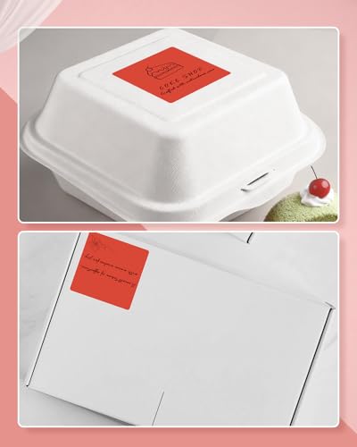 2"x2" Red Square Thermal Labels