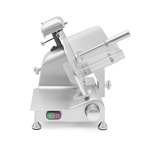 MS 10ES All Metal 320W Electric Meat Slicer 10 (Matte Silver)