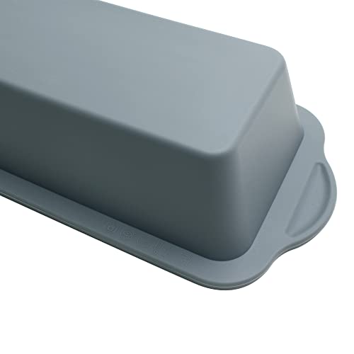 9 Inch Silicone Bread and Loaf Pan (2-Pack 9-Inch Bread Pan / Light Grey)