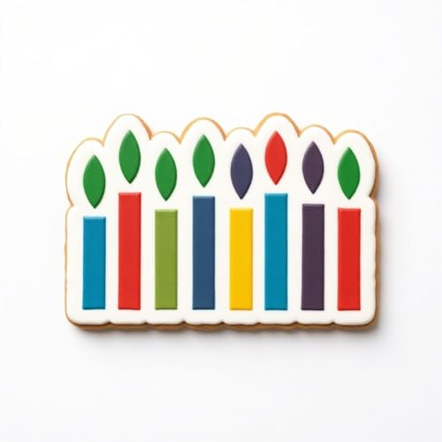 Cookie Cutter and Stencil Bundle Royal Icing Cookies Stencils Paint Your Own Biscuit Bakery Starter Kits Royal Icing Fondant Cutters Birthday Wedding Holiday Cookies Painting Coloring Pages Comb (Happy Birthday Candle)