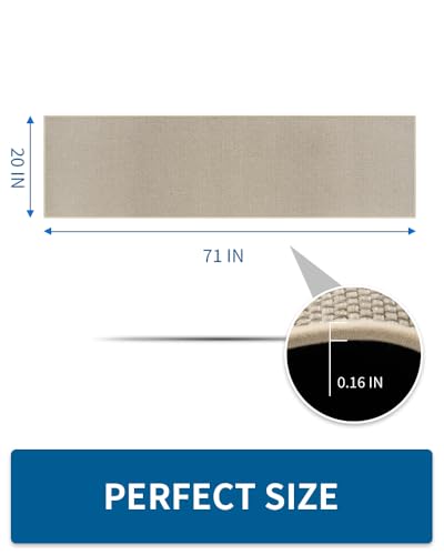 Kitchen Rugs and Mats Non Skid Washable (20"x70" (1 Rug) / Light Beige)
