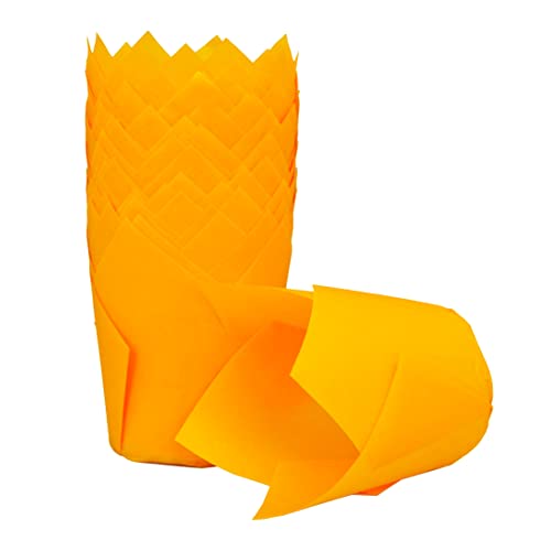 Orange color Large size Tulip Baking Cups 2 (Orange)