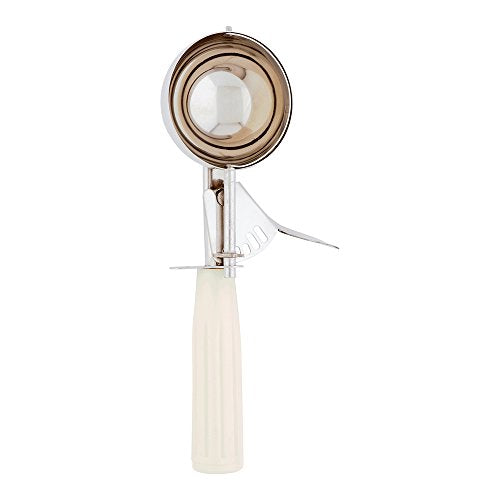 Bundle: 2.75/3.25/3.75 oz Portion Control Ice Cream Scoops, Trigger Release Dishers (Blue, Green, Ivory Handles) for Cookie Dough, Baking, Cupcake Batter (Bundle of (3.25 oz, 2.75 oz, 3.75 oz))