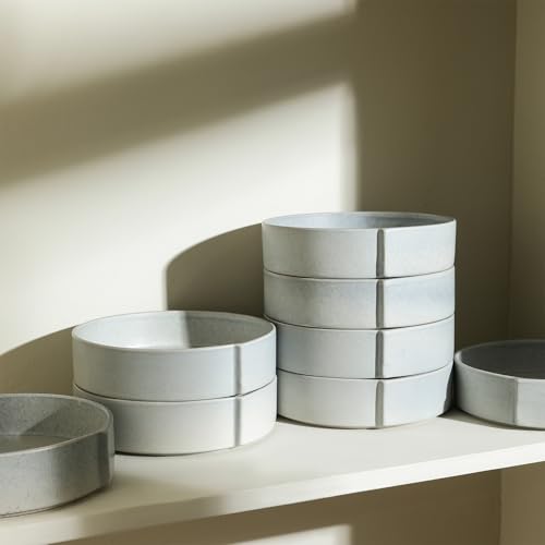 Bao 4 Piece Pasta Bowl Set Stoneware (Blue-Grey / 4-Piece - Pasta Bowl)