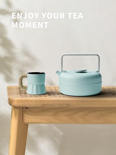 Teapot with Removable Infuser (0.8 Quarts / Babyblue Cylinder)
