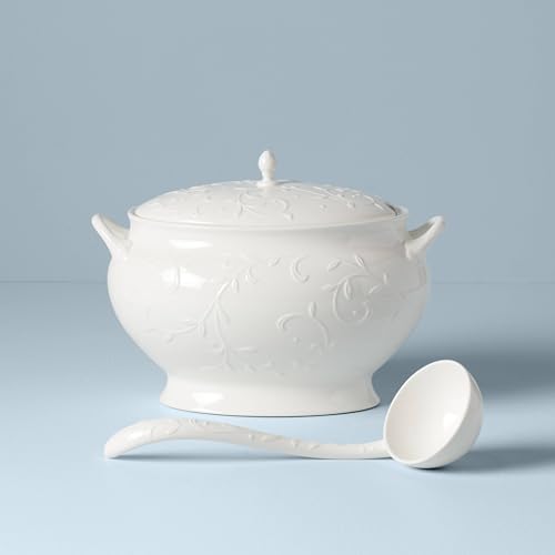 Opal Innocence Carved Covered Soup Tureen with Ladle (6.45 LB / Covered Tureen with Ladle)