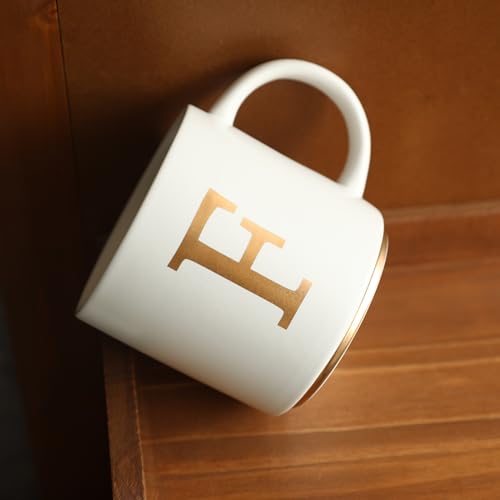 Monogram Ceramic Mugs (gold-F)