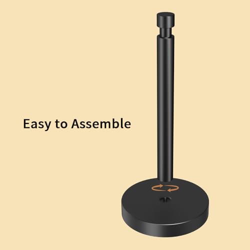 3.9lbs Heavy Duty Paper Towel Holder Countertop Weighted Base Black