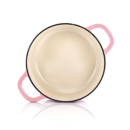 Artisan Round Enameled Cast Iron Dutch Oven (Blush Pink / 3-Quart)