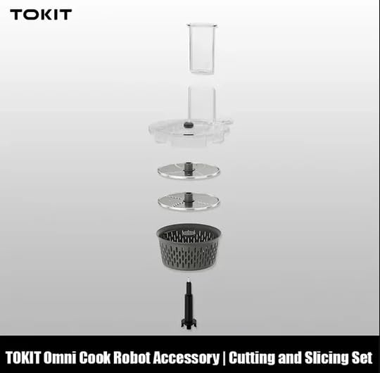 TOKT Omni Cook C2 Chef Robot Accessory Cutting and Slicing Set (Gray)