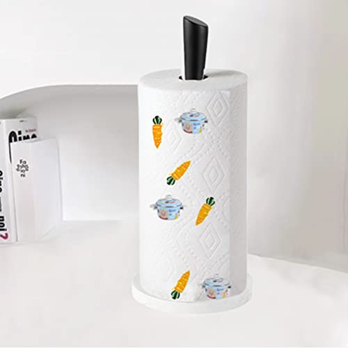 Black Paper Towel Holder Countertop (Black)