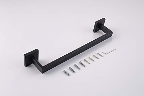 Black Single Towel Bar 16 (Matte Black / 16 Inch)