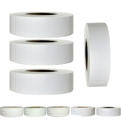 Freezer Labels 4 Rolls 2000pcs (4 Rolls 2000pcs / White- 4 Rolls 2000pcs)