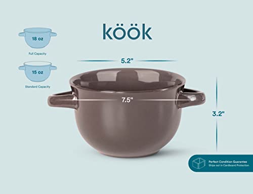 French Onion Soup Crocks with Lids & Handles (Dark Mauve)