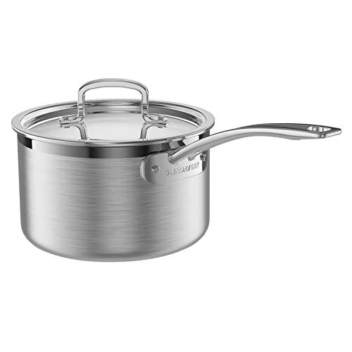 Tri Ply Stainless Steel Sauce Pan with Lid (3 Quarts)