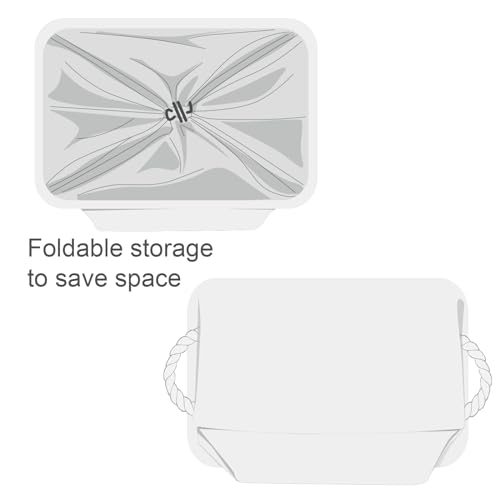 Organization and Storage Basket for Shelves (White Color / 3PCS/Extra Jumbo - 20.5Lx15.7Wx13.8H)