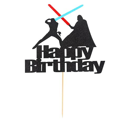 1Pc Happy Birthday Cake Topper Wars Cake Pick