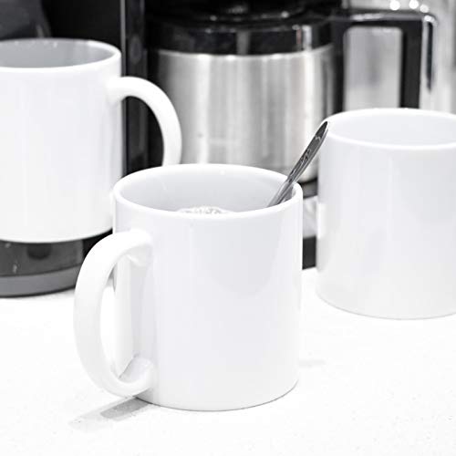 22oz white Super Large Ceramic Coffee Mugs Large Handles Set of 4 (White)