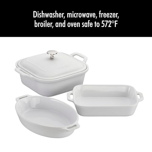Ceramic 4 pc Baking Pans Set