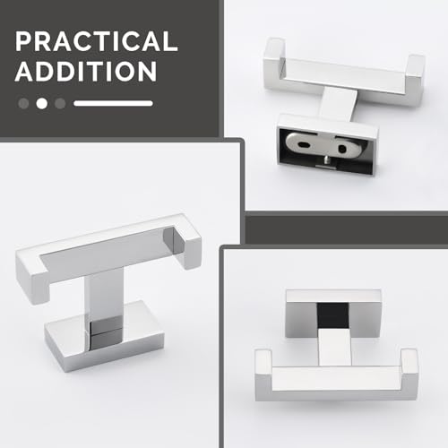 Double Towel Hooks Polished Chrome (2 Pack / Polished Chrome)