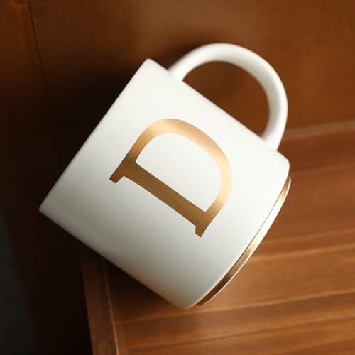 Monogram Ceramic Mugs (gold-D)