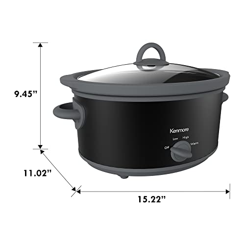 Kenmore 88918 5 Quart Slow Cooker in Black (5 Qt Slow Cooker)