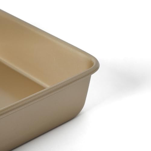 Gallen 13 x 9 Inch Rectangular Nonstick Carbon Steel Cake and Baking Pan (Champagne / 13" Cake Pan)