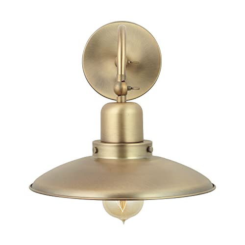 Capital Lighting 634811AD Dewitt Metal Portable Wall Sconce (Aged Brass)