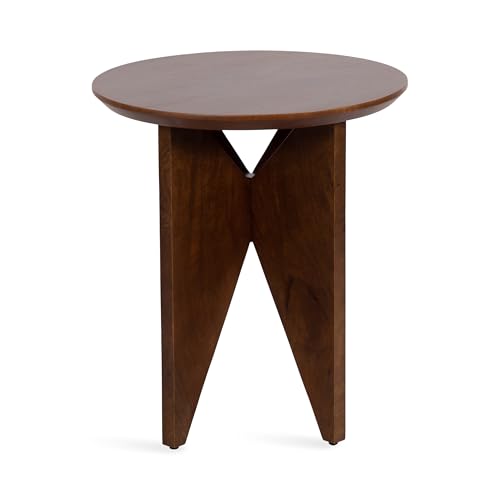 Faiza Modern Wooden Round Side Table