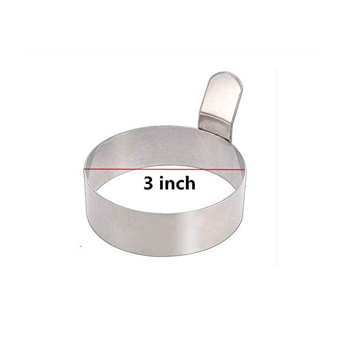 Egg Ring 3 Inch Stainless Steel Omelet Mold Pancake Ring Metal Kitchen Cooking Tool