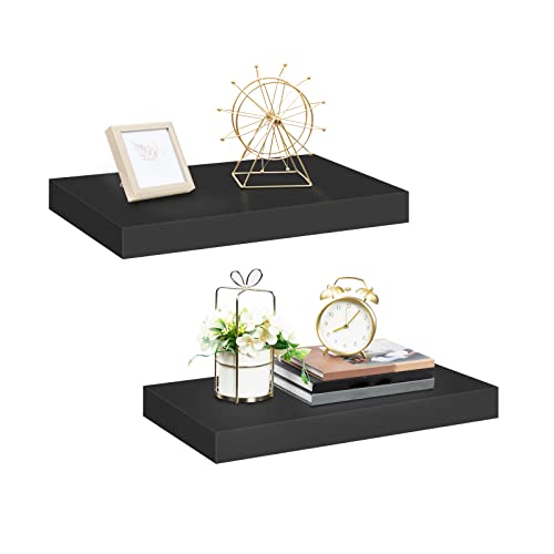 Floating Shelves for Wall (Black / 15.7 Inches)