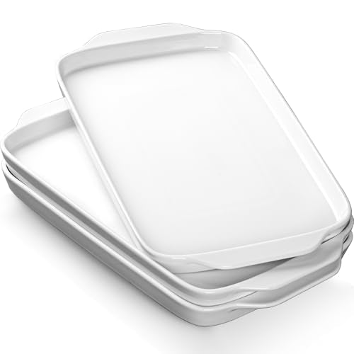 Large Serving Platter with Handles 16"x9" (3 Count)