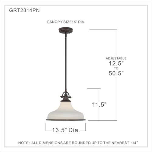 Grant 13.5" Pendant Light (Palladian Bronze)