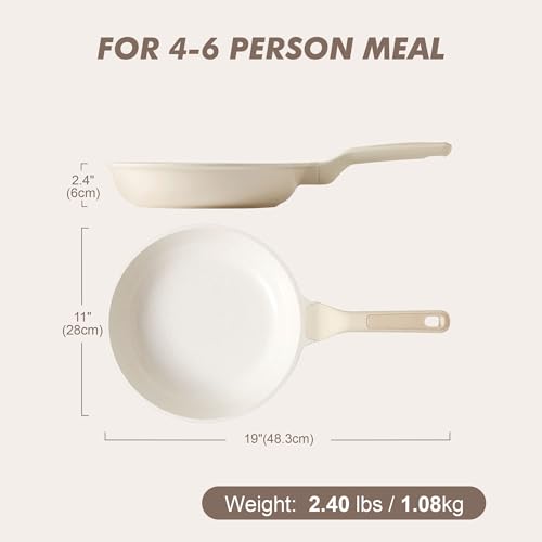Nonstick Ceramic Frying Pan 11 (11 Inch / Antique White)