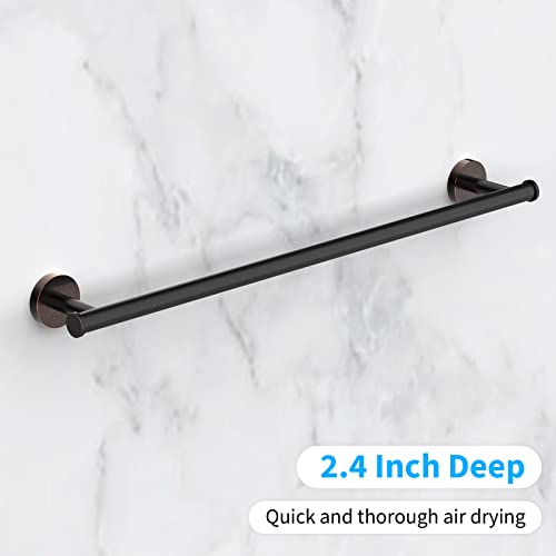 2 Pieces Oil Rubbed Bronze Towel Bar Set (Oil Rubbed Bronze / 24inch)