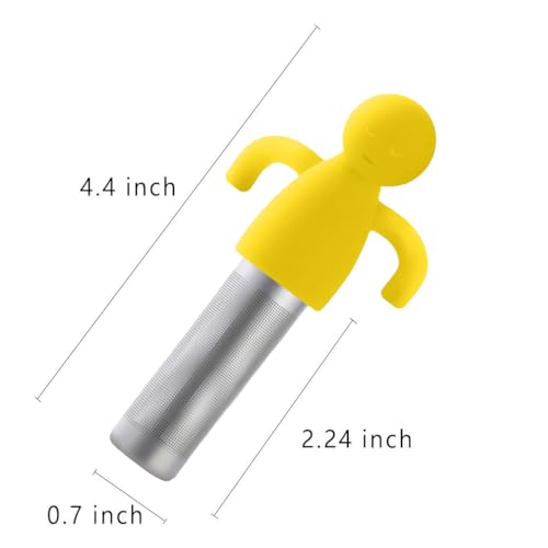 Tea Infuser for Loose Leaf Tea Extra Fine Mesh Tea Steeper (Yellow)