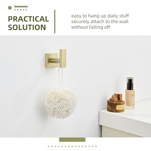 Bathroom Towel Hook (Brushed Gold)