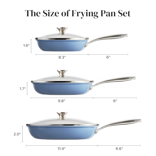Nonstick Cookware Sets (Blue)