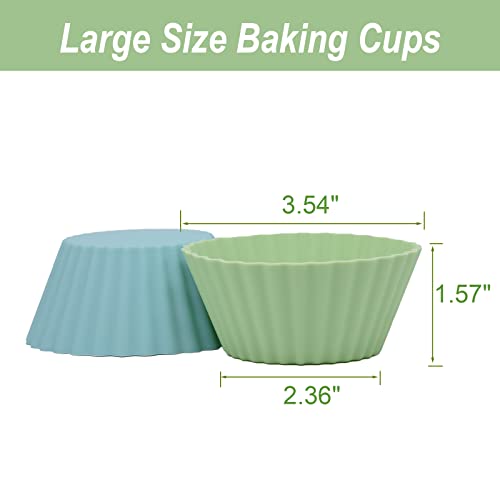 Large Silicone Baking Muffin Cups (Neutral Colors / Large)