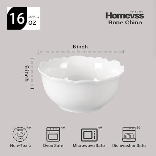 HomeVss New Bone China Dinnerware Set Embossed Winds (Emboss Winds / Service for 4 - 20pc Set)