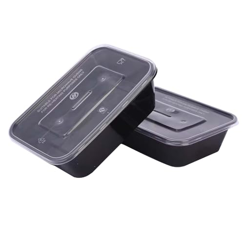 24oz Square Plastic Meal Prep Containers Reusable With Lids (24 oz square box)
